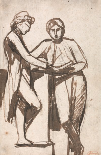 Two Standing Youths by George Romney