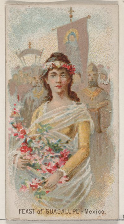 Feast of Guadalupe, Mexico, from the Holidays series N80 for Duke brand cigarettes, 1890 by George S. Harris and Sons