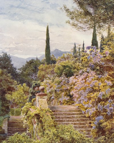 Italian Gardens: Wistaria, Villa Cavagnaro by George Samuel Elgood