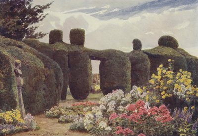 The Yew Hedge, Campsey Ashe by George Samuel Elgood