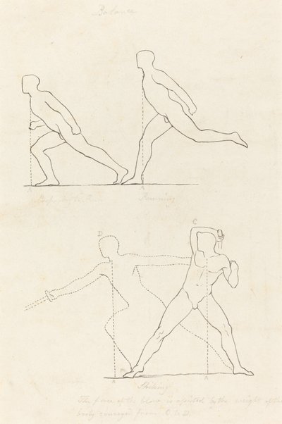 Preparing to Run; Running; Striking by George Scharf after John Flaxman