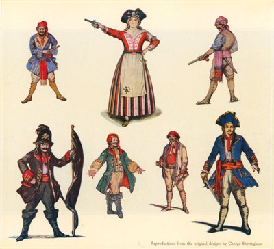 Designs for The Pirates of Penzance by George Sheringham