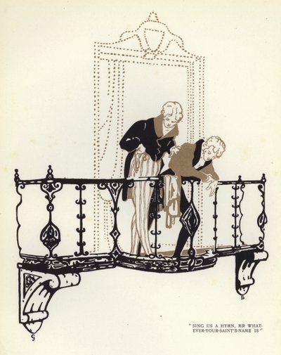 Illustration for The Happy Hypocrite by Max Beerbohm by George Sheringham