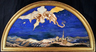 The Dragon Passing Over Travellers by George Sheringham