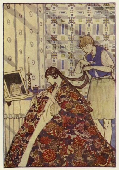 Then He Dressed His Sister in Good Clothes, and Washed and Combed Her Hair by George Sheringham