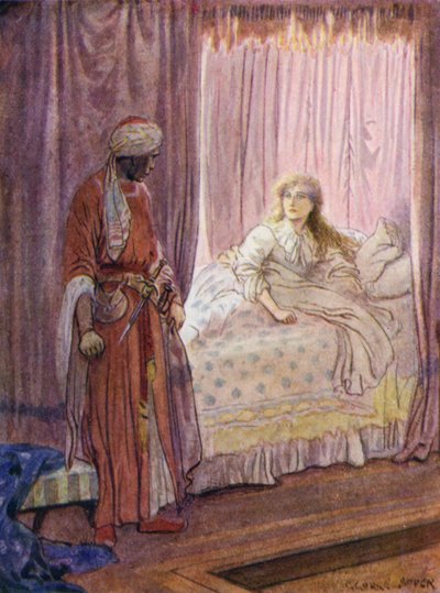 Desdemona was awakened and looked upon Othello by George Soper