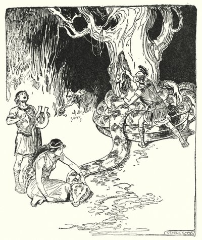 Then Jason leapt forth warily, and tore the fleece from off the tree trunk by George Soper