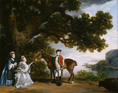 Captain Samuel Sharpe Pocklington with His Wife, Pleasance, and possibly His Sister, Frances by George Stubbs