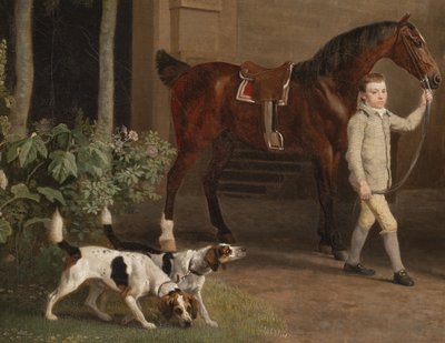 William Henry Cavendish Bentinck, 3rd Duke of Portland in Front of Welbeck Abbey Riding Stables (Detail) by George Stubbs