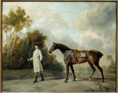 Portrait of Assheton, First Viscount Curzon and His Mare Maria by George Stubbs by George Stubbs