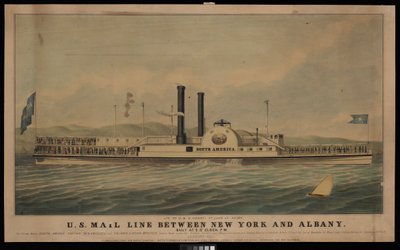 US Mail Line Between New York and Albany Daily at 5 O