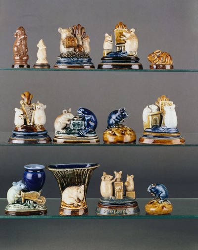 A selection of animal figures modelled by George Tinworth by George Tinworth