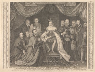 King Edward VI Presenting the Charter for Bridewell to Sir George Barnes by George Vertue