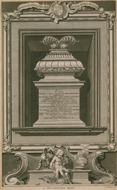 The Princes in the Tower Monument by George Vertue
