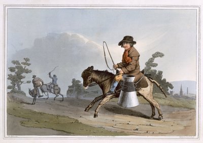 The Milk Boy, engraved by Robert Havell the Elder, published 1814 by Robinson and Son, Leeds by George Walker