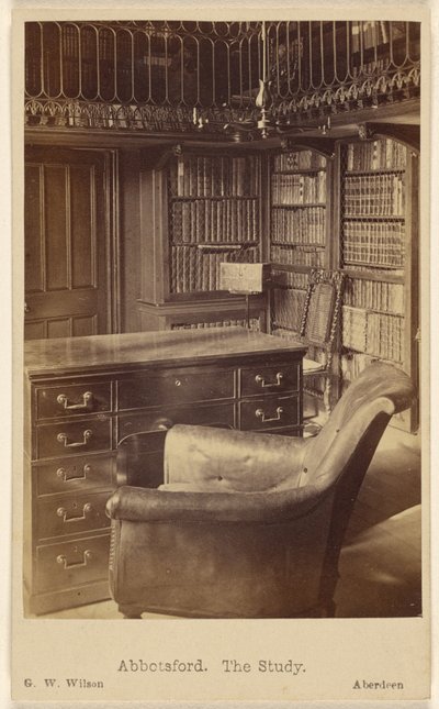 Abbotsford. The Study. by George Washington Wilson
