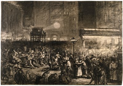 Election Night Times Square by George Wesley Bellows