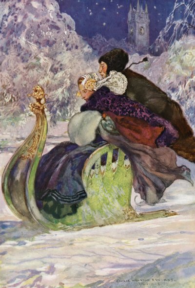 An Antique Push Sleigh, Friesland by George Wharton Edwards