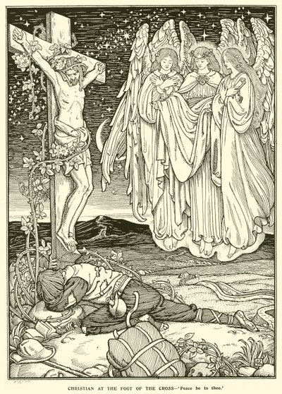 Christian at the Foot of the Cross by George Woolliscroft Rhead