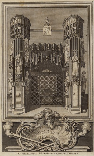 Monument in Westminster Abbey of King Henry V by George after Vertue