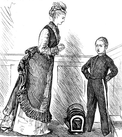 A Mother Disciplining Her Naughty Child by George du Maurier