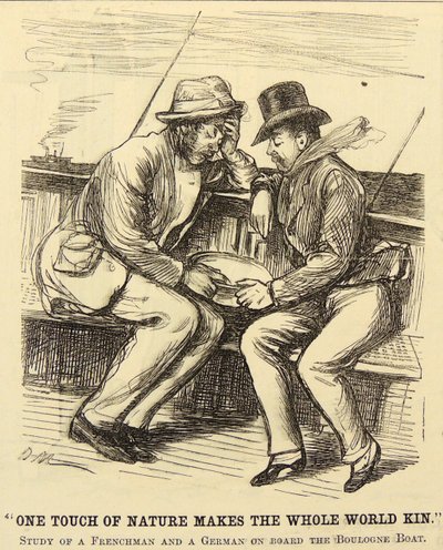 Boat passengers suffering from Seasickness by George du Maurier