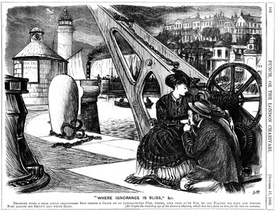 Invasion of Privacy by a Seaside Camera Obscura. George du Maurier Cartoon from Punch by George du Maurier