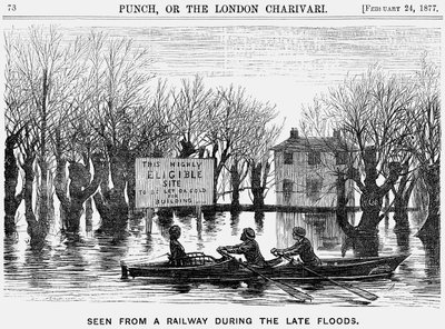 Seen from a Railway During the Late Floods by George du Maurier