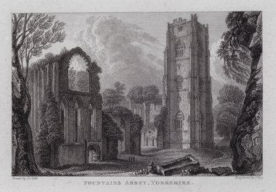 Fountains Abbey, Yorkshire by George the Younger Cuitt