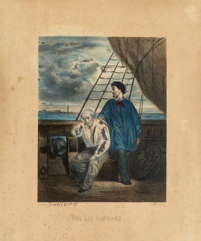 On the Pontoon, engraved by H. Jannin by Georges Alexandre after Fischer