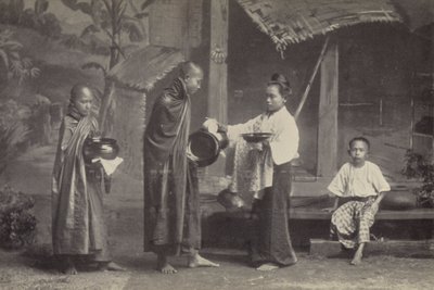 Burma: The Pongyi with His Begging-Bowl by Georges Bertin Scott