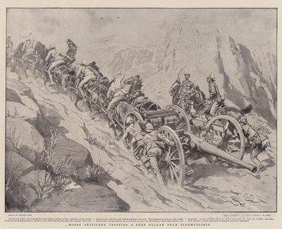 Horse Artillery Crossing a Deep Nullah near Bloemfontein by Georges Bertin Scott