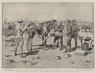 With Colonel Baden-Powell in Mafeking, Inspecting the Sick Horses