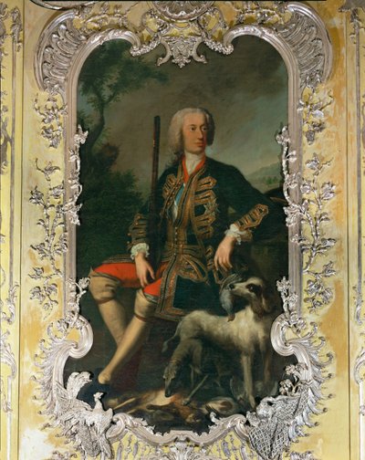 Portrait of Elector Carl Albrecht in the Yellow Bedroom of Amalienburg Palace in the Nymphenburg Grounds by Georges Desmarées