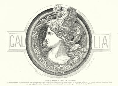 Gallia, design for a cameo by French sculptor Emile Soldi by Georges Ernest Profit