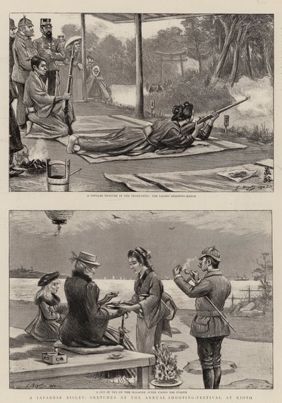 A Japanese Bisley, Sketches at the Annual Shooting-Festival at Kioto by Georges Ferdinand Bigot