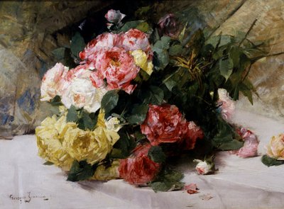 The Bouquet of Roses by Georges Jeannin