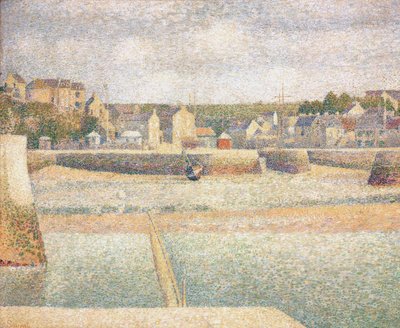 The Outer Harbor of Porten-Bessin at Low Tide by Georges Seurat