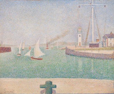 Entrance of The Port of Honfleur by Georges Seurat