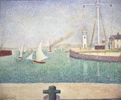 Entrance of The Port of Honfleur by Georges Seurat
