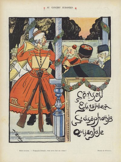 At the European Concert (Illustration for Le Rire) by Georges d 1878 1937 Ostoya