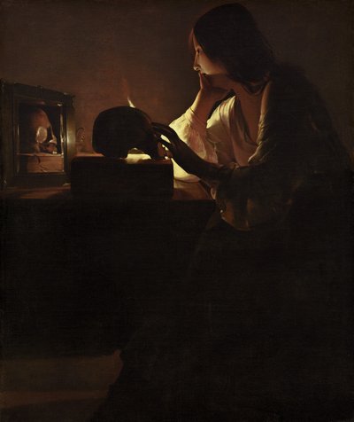 The Repentant Magdalen by Georges de La Tour