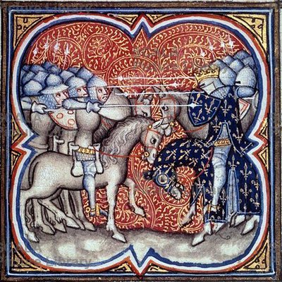 Charles Martel Fighting the Saracens at Tours-Poitiers in 732 by Georgia Levan Ramishvili from Tbilisi