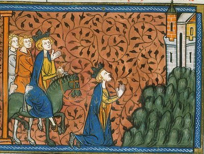Louis IX on Pilgrimage to Nazareth, from Chronicles of France or St Denis, 14th Century by Georgia Levan Ramishvili from Tbilisi