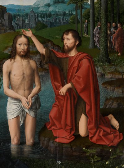(detail) Baptism of Christ, c.1502-08 by Gerard David