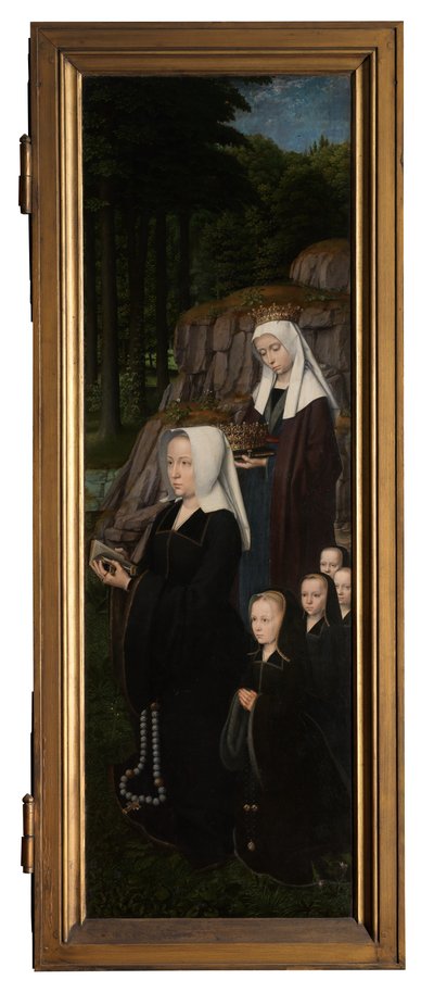 Right panel of the Baptism of Christ by Gerard David