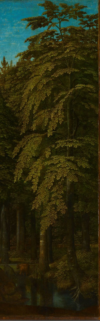 View in a Forest (outer right wing of a triptych) by Gerard David
