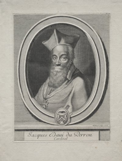 Cardinal Jaques Davey Duperron by Gérard Edelinck