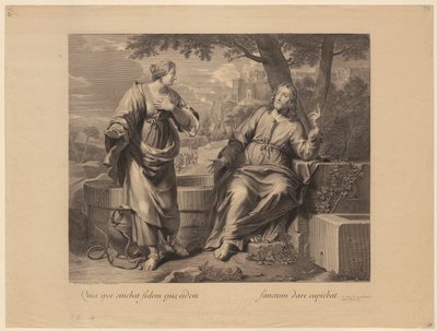 Christ and the Samaritan Woman at the Well by Gérard Edelinck