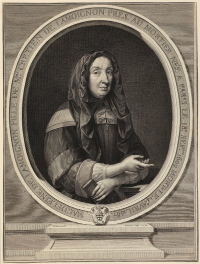 Portrait of Madeleine de Lamoignon by Gérard Edelinck